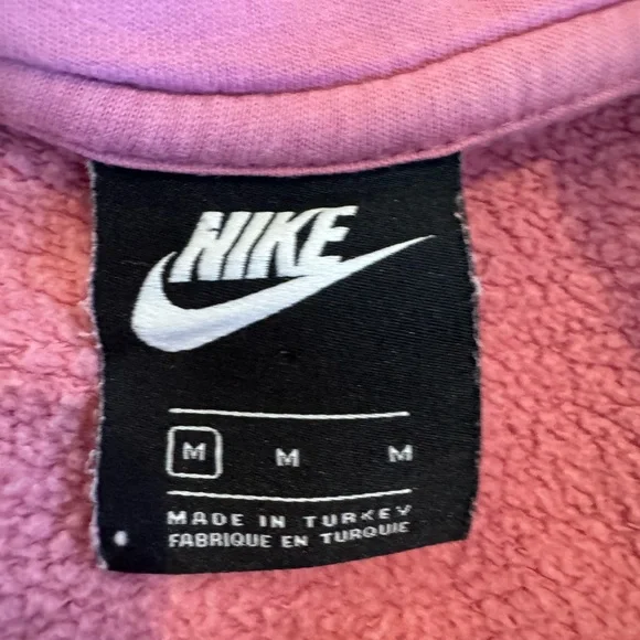 Nike Pink Distorted Swoosh Hoodie Just Do It Graphic Women’s Medium - Picture 9 of 9